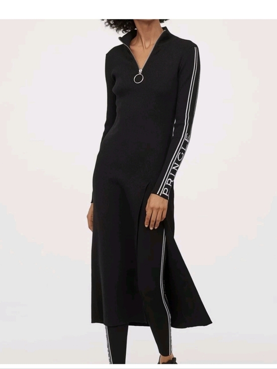 Dresses & Skirts - Pringle of Scotland x H&M | Ribbed Knit Turtleneck Midi Dress Black Sz L